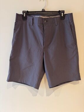 Men's Classic Stretch Shorts - Navy diamond dot pattern size 34